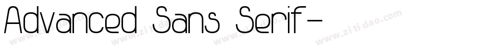 Advanced Sans Serif字体转换
